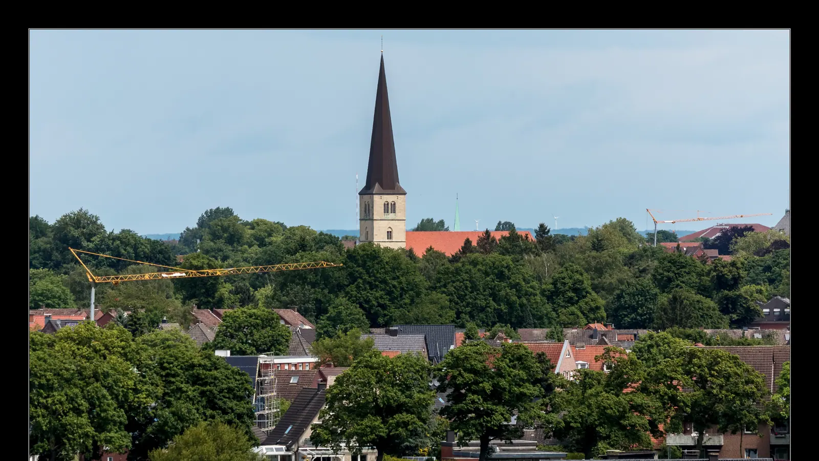 Kalenderblatt mit einer Stadtansicht von Dülmen